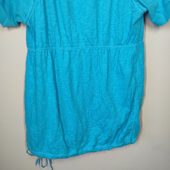 American Eagle Y2K Babydoll Top Blue Tie Waist Womens Medium Bella Swan - Picture 3 of 13